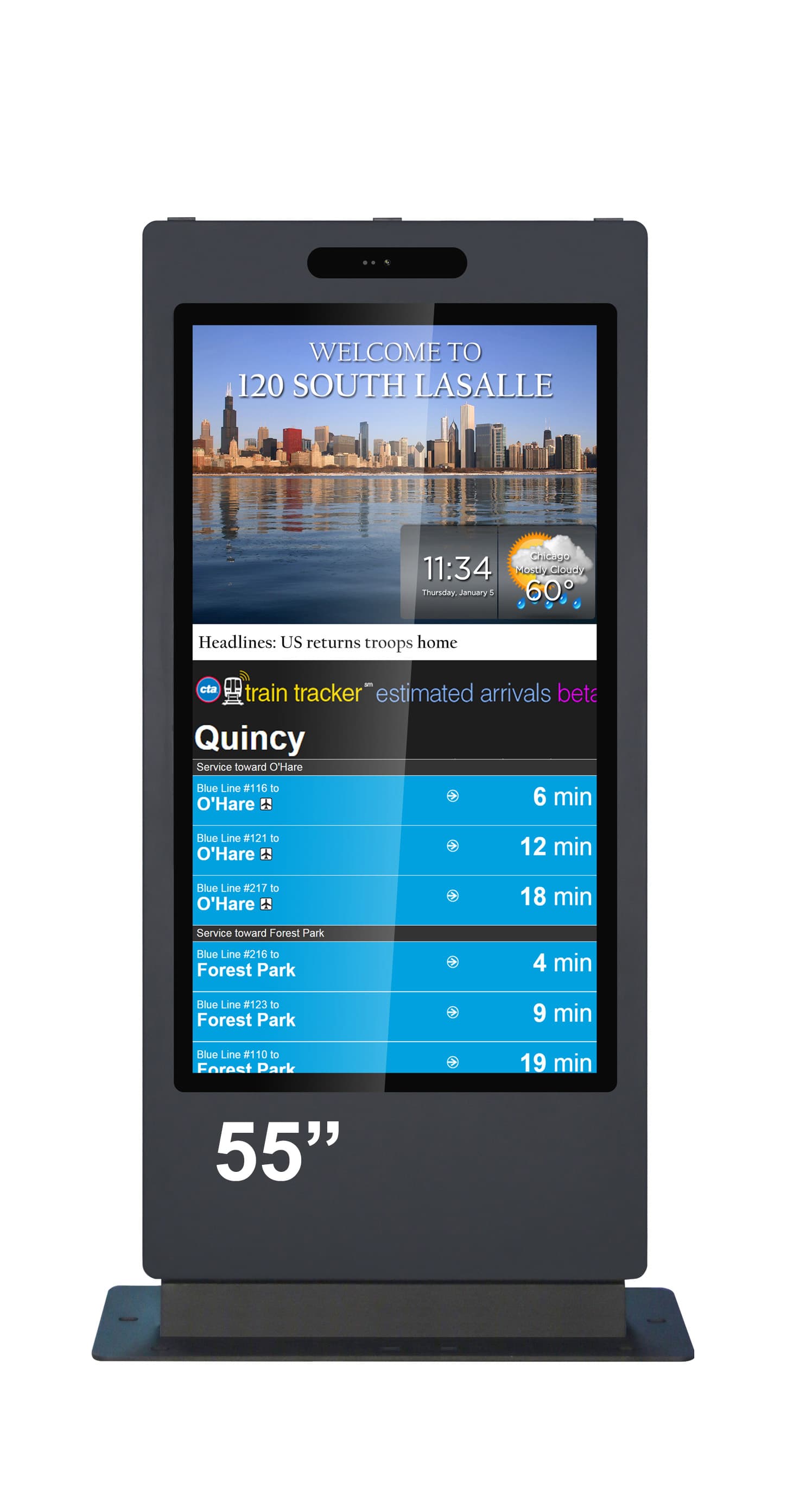 Kiosk / Totem Outdoor 55'' Android11 - EVOBOARD 550ODLAZ 55", 1920 x 1080, 4000 nits
